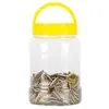 Botella de miel grado alimenticio 2kg botella de plástico PET engrosada frasco de almacenamiento de boca ancha frasco transparente botella de empaque para frutas secas