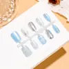 T643 # Arco de Hielo y Nieve Escalera Ultra-Corta Dorado Plateado Cuadros Estéreo 3D Estilo Japonés Estilo Ins Ojo de Gato Parche para Uñas Portátil