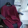 Suéter de Punto Redondo Suave Cepillado de Lana Cachemira de una Sola Pieza para Mujer, Estilo Hong Kong y Americano, Adecuado para Usar en Capas en Otoño e Invierno