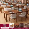 Escritorio de Biblioteca, Mesa de Lectura, Mesa Larga de Uso Doméstico para Sala de Estar, Escritorio Doble de Estudio, Mesa de Estudio y Entrenamiento para Estudiantes
