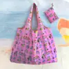 Bolsa de compras ecológica de gran tamaño plegable de gran capacidad de dibujos animados de nailon para almacenamiento bolsa para la compra bolsa de supermercado tela Oxford 210D