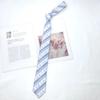 Corbata Azul Estilo Universitario jk Camisa Holgada Sin Golpes Accesorios Ropa Académica Rayada Japonesa Corbata de Lazo Mano Femenina Golpea Masculino dk