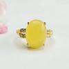 Anillo de Ámbar Natural Guan Yu Anillo de Cera de Abeja Joyería de Estilo Étnico Fábrica Venta al por Mayor y Entrega S3120409