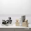 Modernos Portadocumentos Irregulares de Mármol de Lujo Ligero, Artículos Decorativos para Casas Modelo, Salas de Estar y Estudios, Soportes y Portadocumentos de Piedra de Cueva Amarilla