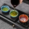 Horno de Cerámica cambio Kung Fu Taza Pequeña colorida cepillada cuenco de té taza de té para el hogar taza para invitados puesto del mercado nocturno regalos promocionales