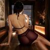 Lencería Sexy con un Toque de Romance, Vestido de Malla de Dos Piezas Transparente, Conjunto de Pasión Caliente y Atractivo para Mujeres al por Mayor