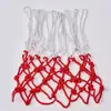 Rede de Basquete Nylon Reforçada Espessa Vermelho Branco Azul Aro de Basquete Rede Rede de Aro de Basquete Tecida à Mão de Nível de Competição