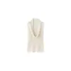 Chaleco de Punto de Dos Vías Sumeihui para Mujer 2026 Primavera/Verano Nuevo Nórdico Vkc Simple Sin Mangas con Cuello Oscilante