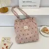 510162 Bolsa de Lona Pequeña Floral de Pana 2025 Bolso de Hombro con Cierre Magnético Bolsa para Viajar Bolsa de Lona de Gran Capacidad