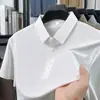Nueva Camisa Polo de Hielo de Verano para Hombre con un Diseño Versátil Casual Transpirable, Camiseta de Manga Corta Sin Costuras con un Tacto de Alta Gama para Hombres de Mediana Edad
