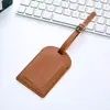 Cubierta abatible horizontal y vertical para tarjeta de embarque de cuero PU engrosado transfronterizo con bolsa y etiqueta de equipaje de cuero con papel para firmar interior gratis