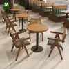 Juego de Mesa y Sillas para Restaurante Comercial Hotel Restaurante de Comida Rápida Casa de Té Restaurante de Té Cabina Sofá Celebridad de Internet Tienda de Catering Silla de Ratán Tejido