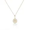 Collar Brújula de Plata de Ley s925 con Diamante Brillante Estilo Japonés Lujo Ligero Exquisito Mini Moderno Versátil Retro Sentido de Alta Gama Cadena para Clavícula