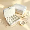Caja de joyería larga de cuero personalizada para fábricas de comercio exterior, caja de embalaje para pendientes, collares y accesorios para el cabello, se puede imprimir con logotipo