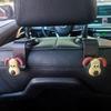 Gancho para asiento trasero de coche con diseño de perro en 3D, pegatinas de silicona 3D, gancho para asiento de coche multiasiento, gancho para asiento trasero