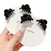 Nuevo y Elegante Pinza para el Cabello de Princesa con Lazo Negro 2025 para Mujeres con Corona Alta Esponjosa y Flequillo Lateral