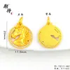 Colgante de Caballo Chapado en Oro DIY Collar Caballo del Zodiaco Diseño de Nicho Lujo Ligero Año del Zodiaco Colgante Caballo Tang