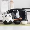 Conjunto de Chá Portátil de Luxo Leve Panda para Viagem com Alça Lateral, Uma Bule e Duas Xícaras, Xícara Rápida, Logotipo de Presente Corporativo de Alto Padrão