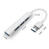 Hub Extensor Multifuncional USB 3.0 Um para Quatro Tipo-C para Computador Pen Drive Splitter Multifuncional