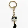 Colar de Gato Fofo com Olhos Grandes, Cor Roxo Névoa Feminino, Colar Doce e Descolado para Garotas com Filtro Embutido, Design de Cauda Móvel