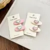 Pinza para el pelo ovalada con forma de corazón de pedrería de moda coreana, Pinza dulce y linda para flequillo, Accesorio versátil para el cabello para mujeres