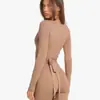 Nueva Blusa de Yoga Transfronteriza de Amazon de Manga Larga sin Acolchado Versátil Top Deportivo de Fitness Sexy para Mujer 2026