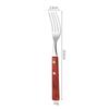 Cuchillo tenedor cuchara para carne con mango de madera de pera de acero inoxidable 304 de estilo japonés, vajilla occidental, cuchara de postre de haya, juego de 5 piezas para hotel