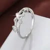 Anel de Dedo Romântico com Diamante de Flechas Cruzadas Zircônia Microincrustada Moda Venda Direta da Fábrica