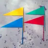 Ferramentas de campo de atletismo disco martelo bandeiras de inserção no solo pequenas bandeiras de ferro bandeiras de largada bandeiras marcadoras bandeiras de marcação ferro triangular