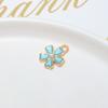 Perla de verano cinco pétalos flor de cerezo pétalo temperamento joyería diy aleación esmalte gota pendientes pendientes collar colgante