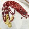 Colgante Benmingfo de cinabrio con arena de oro púrpura, cadena de 108 cuentas, collar de Buda de calcedonia, cadena de lana Tianzhu para hombres y mujeres