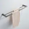 Barra de Toalla de Acero Inoxidable Color Gunmetal Transfronteriza Colgador de Toallas Gancho Portarrollos de Papel Set de Accesorios para Baño No Requiere Taladro