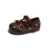 Zapatos de Cuero para Niñas 2026 Nuevo Otoño Zapatos de Princesa para Niños Estilo Coreano Niña Pequeña Elegantes con Vestido Formal Calzado Individual para Actuación Modernos