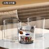Tanque de peixes de mesa de plástico transparente visível alto resistente a quedas balde redondo para peixes imitação de vidro pequeno tanque de peixes dourados tartaruga