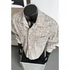 Camisa de veludo cotelê de manga comprida com estampa xadrez tie-dye estilo americano para homens, marca de alta qualidade da moda, camisa casual solta, primavera e outono de 2026
