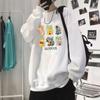 Moletom Masculino de Gola Redonda, Manga Longa, Estampa Simples, Top Fino Casual Versátil de Desenho Animado, Fornecimento de Vendedor de Rua, Estampas Variadas