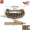 Cadeado e fechadura Ruyi Fechadura antiga Fechadura de bronze antiga Fechadura chinesa Fechadura de cobre estilo antigo Fechadura de ferrolho Abertura horizontal Fechadura de pendurar