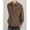 Camisa Lisa Relaxada de Manga Longa para Homens, Estilo Casual Solto Unissex, Nova Camisa Masculina Primavera e Outono 2026, Estilo Sal