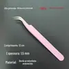 Aço inoxidável cotovelo pontiagudo preto anti-estático pinça atacado nail art manual conta de mão reparação especial clip set