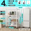 Estante de almacenamiento plegable sin instalación, de varias capas, para horno de cocina, microondas, móvil