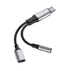 Cable Adaptador Dos en Uno Otg de Carga Tipo-C Transfronterizo para Conectar Auriculares Cable Adaptador de Audio Uno a Dos