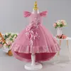 Vestido Infantil Fiesta Anfitriona Vestido de Princesa Falda Niña Cumpleaños Lentejuela Cola Vestido para Actuación de Piano