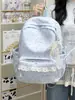 Mochila Ins Linda con Estampado de Dibujos Animados Estilo Japonés Ribete de Encaje Estilo Ballet Dulce Suave para Niña Mochila Mini de Viaje
