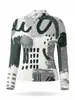 Top Plegado de Manga Larga con Estampado de Graffiti Creativo Pintado Miyake para Mujer, Nuevo Estilo Otoño/Invierno 2026, Adecuado para Usar en Capas o Solo