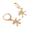 Nuevos pendientes geométricos con microincrustaciones de circonita chapados en cobre y oro de 18 quilates para mujer, moda, pendientes sencillos, venta al por mayor, suministro transfronterizo