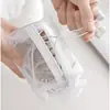 Bolsa Mini Cuadrada de Malla para Cosméticos Portátil Bolsa de Malla Bolsa de Almacenamiento para Cable de Datos de Teléfono Móvil Bolsa de Almacenamiento Transparente Simple