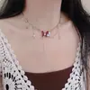Collar con Anillo de Zirconia de Temperamento para Mujer Cadena de Clavícula Personalizada Nuevo Estilo Caliente 2025 Lujo Accesible Nicho Collar de Gama Alta