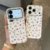 Funda de teléfono de gato con puntos de tinta de pantalla completa adecuada para Apple 17 Pro Max, linda estilo película para niñas, Xiaomi 17, Huawei, Vivo