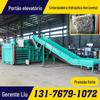 Máquina de enfardar hidráulica de porta elevatória para papel de descarte máquina de enfardar garrafa plástica máquina de enfardar material de canto de saco tecido personalização