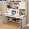 Escritorio para estudio en casa de estudiante, escritorio infantil con combinación de estantería, juego de escritorio y silla integrados, escritorio de escritura infantil simple para dormitorio